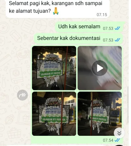 Pengiriman Papan Bunga Selamat Nyamok Kajen